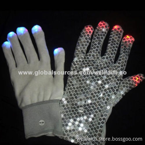Elegant LED Light-up Gloves for Women with CE, RoHS, UL Marks